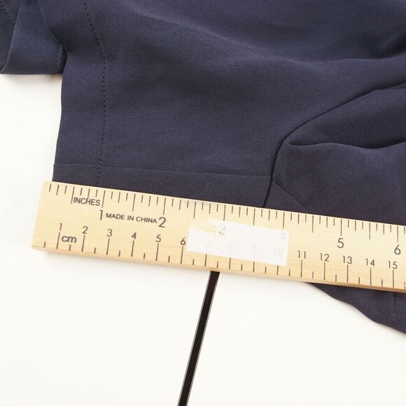 Theory Kinzie Navy Blue Drapey Crepe Lightweight Shorts Womens Sz L - Picture 10 of 12